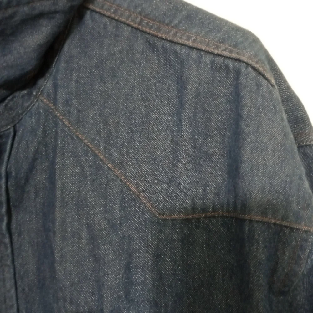 Wrangler pearl button long sleeve denim shirt jacket